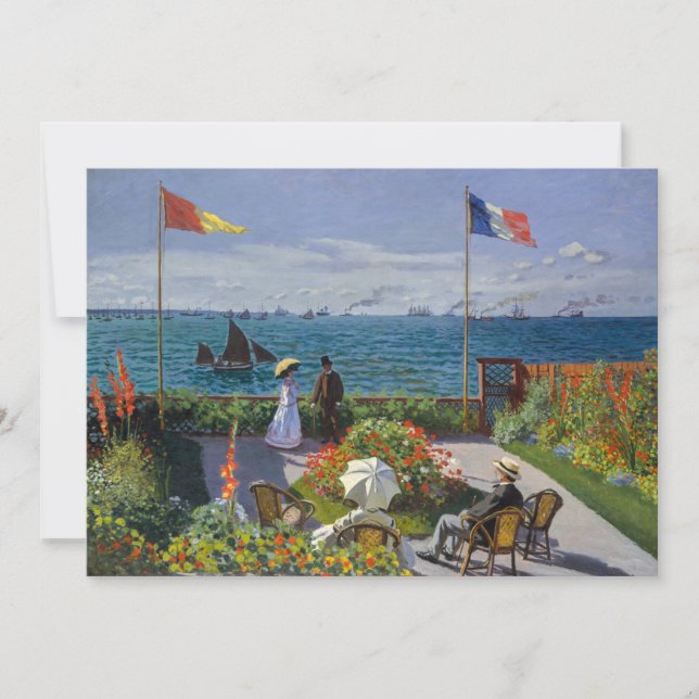 Claude Monet - Garten bei Sainte-Adresse Dankeskarte (Vorderseite)