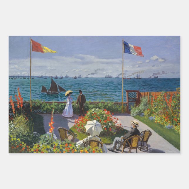 Claude Monet - Garten bei Sainte-Adresse Geschenkpapier Set (Vorderseite)