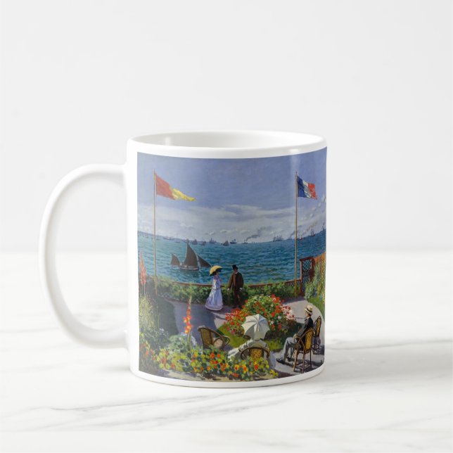 Claude Monet - Garten bei Sainte-Adresse Kaffeetasse (Links)