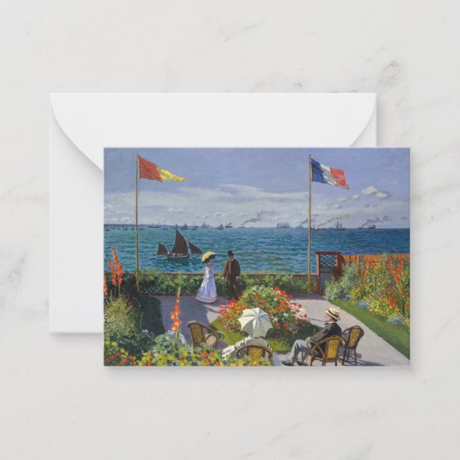 Claude Monet - Garten bei Sainte-Adresse Mitteilungskarte (Vorderseite)