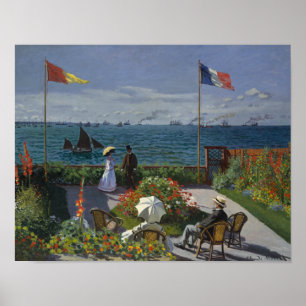 Claude Monet - Garten bei Sainte-Adresse Poster