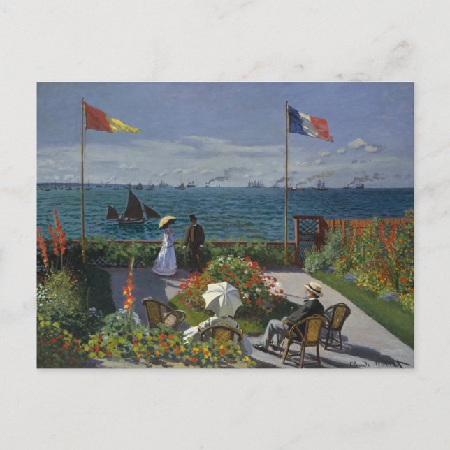 Claude Monet - Garten bei Sainte-Adresse Postkarte (Vorderseite)