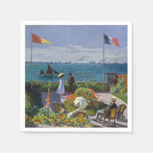 Claude Monet - Garten bei Sainte-Adresse Serviette