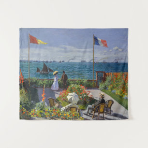 Claude Monet - Garten bei Sainte-Adresse Wandteppich