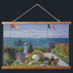 Claude Monet - Garten bei Sainte-Adresse Wandteppich Mit Holzrahmen<br><div class="desc">Garten bei Sainte-Adresse / Terrasse bei Sainte-Adresse - Claude Monet,  Öl auf Leinwand,  1867</div>