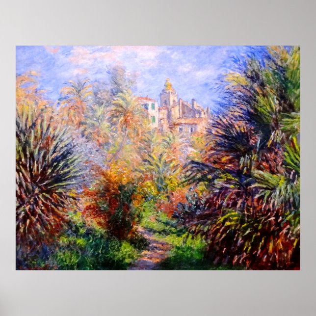 Claude Monet: Gärten der Villa Moreno Bordighe Poster (Vorne)