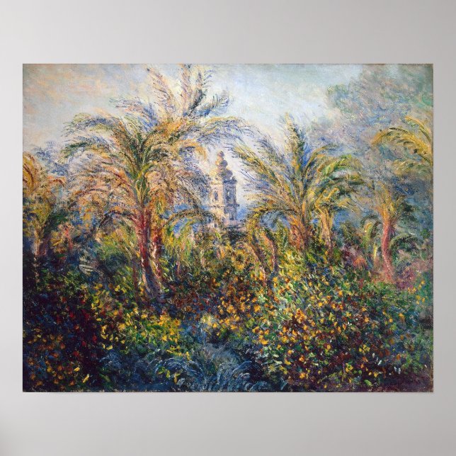 Claude Monet | Garten in Bordighera Poster (Vorne)