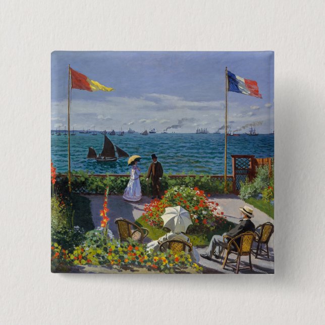 Claude Monet - Garten in Sainte-Adresse Button (Vorderseite)