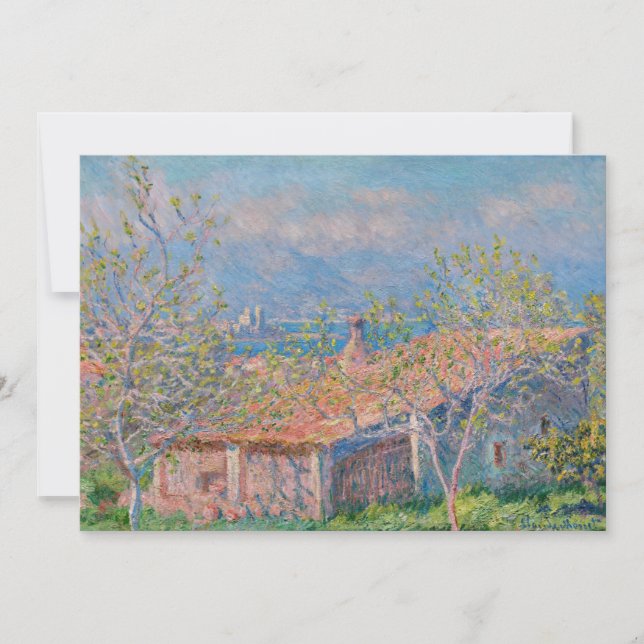 Claude Monet - Gartenhaus bei Antibes Dankeskarte (Vorderseite)