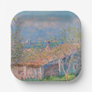 Claude Monet - Gartenhaus bei Antibes Pappteller