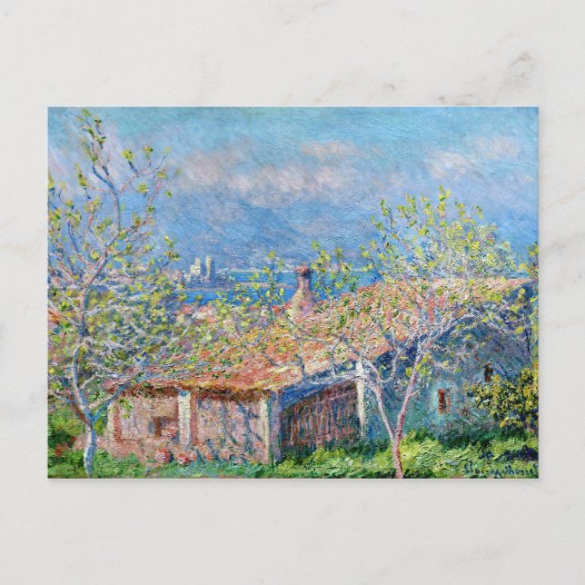 Claude Monet: Gartenhaus bei Antibes Postkarte (Vorderseite)