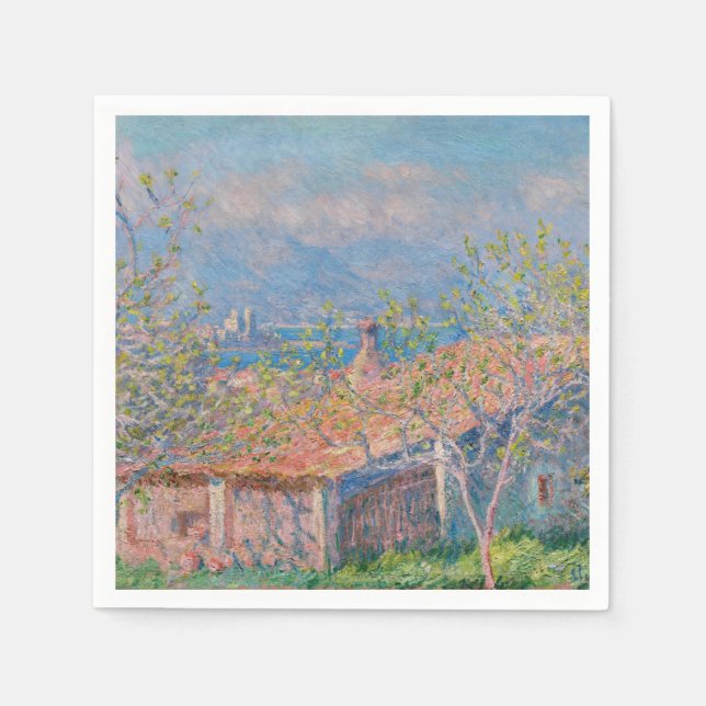 Claude Monet - Gartenhaus bei Antibes Serviette (Vorderseite)