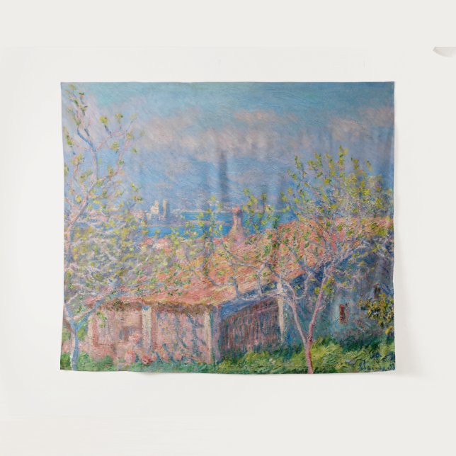 Claude Monet - Gartenhaus bei Antibes Wandteppich (Vorderseite (Horizontal))