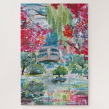 Claude Monet Gartenteich-Brückenmalerei