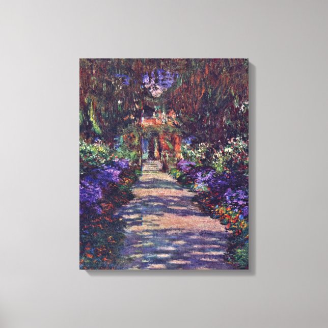 Claude Monet - Gartenweg Leinwanddruck (Vorderseite)