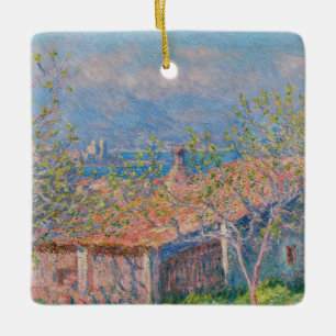 Claude Monet - Gärtnerhaus in Antibes Keramikornament