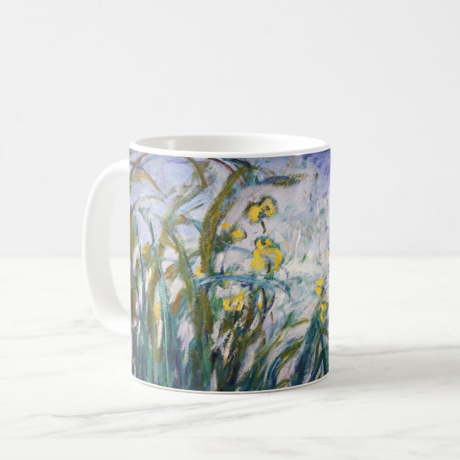 Claude Monet - Gelbe und Lila Irische Kaffeetasse (Vorderseite Links)