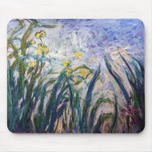 Claude Monet - Gelbe und Lila Irische Mousepad (Vorne)