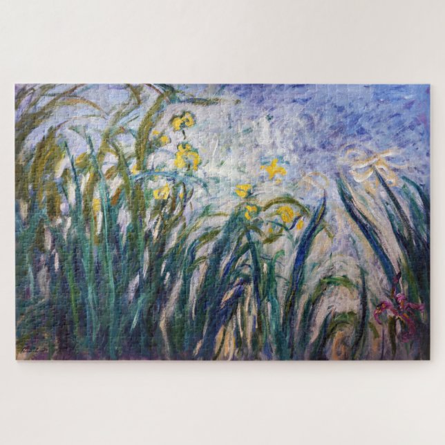 Claude Monet - Gelbe und Lila Irische Puzzle (Horizontal)