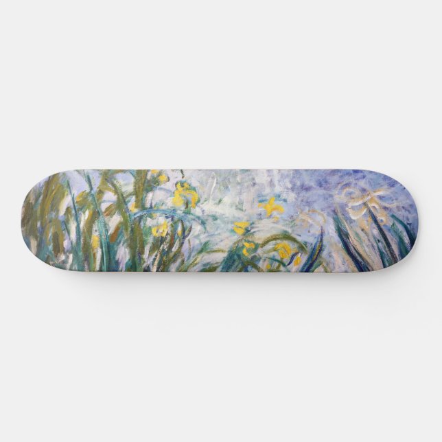 Claude Monet - Gelbe und Lila Irische Skateboard (Horizontal)