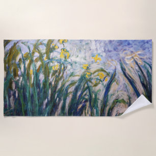 Claude Monet - Gelbe und Lila Irische Strandtuch