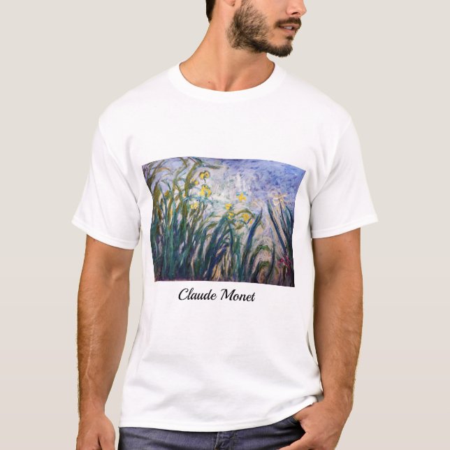 Claude Monet - Gelbe und Lila Irische T-Shirt (Vorderseite)