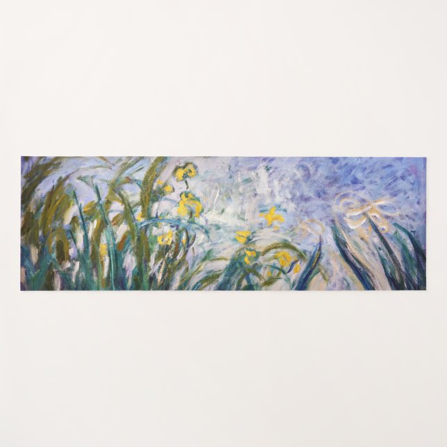 Claude Monet - Gelbe und Lila Irische Yogamatte (Vorderseite (Horizontal))