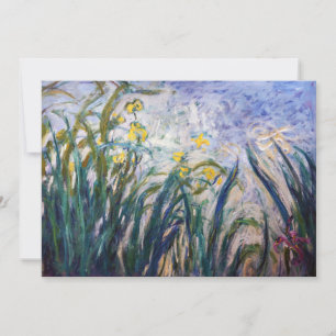 Claude Monet - Gelbe und violette Schwertlilien Dankeskarte