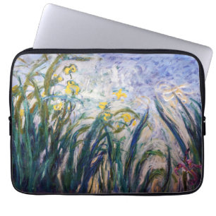 Claude Monet - Gelbe und violette Schwertlilien Laptopschutzhülle