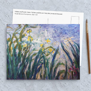 Claude Monet - Gelbe und violette Schwertlilien Postkarte