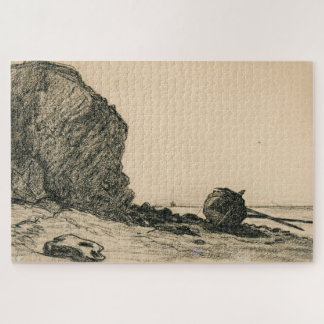 Claude Monet – Gestrandetes Boot bei Sainte-Adress Puzzle