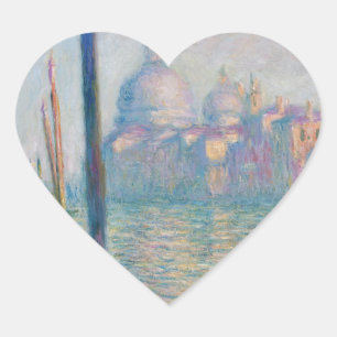 Claude Monet Grand Canal Venedig Italien Reisen Herz-Aufkleber