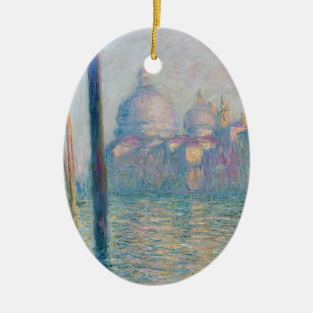 Claude Monet Grand Canal Venedig Italien Reisen Keramik Ornament (Vorne)