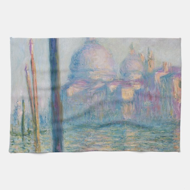 Claude Monet Grand Canal Venedig Italien Reisen Küchentuch (Horizontal)