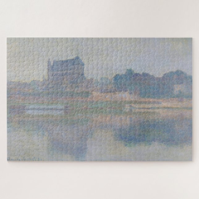Claude Monet Graues Wetter Kirche Puzzle (Horizontal)
