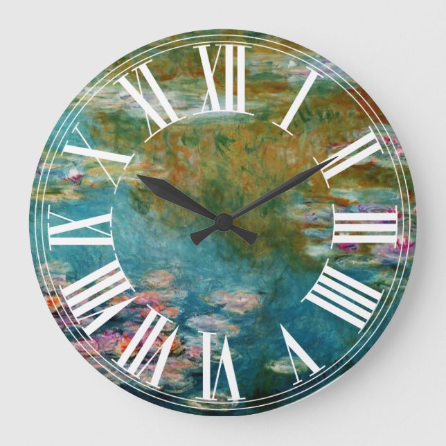 Claude Monet Große Wanduhr (Vorderseite)