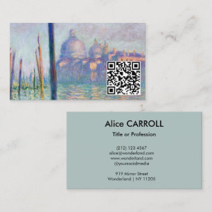Claude Monet - Großer Kanal, Venedig - QR Code Visitenkarte
