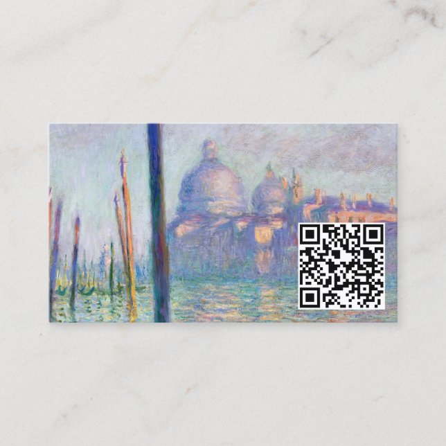 Claude Monet - Großkanal, Venedig - QR-Code Visitenkarte (Vorderseite)
