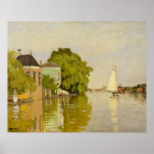 Claude Monet - Häuser auf dem Achterzaan Poster
