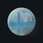 Claude Monet. Häuser des Parlaments London. Blau Button<br><div class="desc">Claude Monet "Houses of Parliament,  London" Taste.</div>