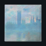 Claude Monet. Häuser des Parlaments London. Blau Magnet<br><div class="desc">Claude Monet "Houses of Parliament,  London" Magnet.</div>
