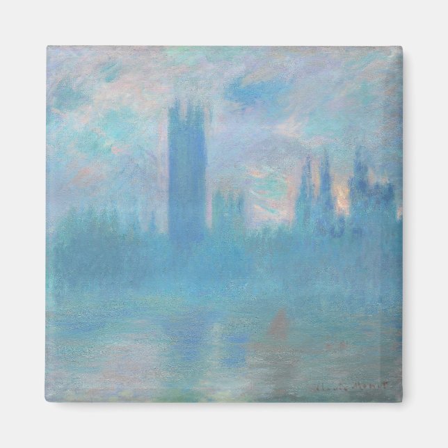 Claude Monet. Häuser des Parlaments London. Blau Magnet (Vorne)