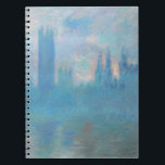 Claude Monet. Häuser des Parlaments London. Blau Notizblock<br><div class="desc">Claude Monet "Houses of Parliament,  London" Notebook.</div>