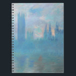 Claude Monet. Häuser des Parlaments London. Blau Notizblock<br><div class="desc">Claude Monet "Houses of Parliament,  London" Notebook.</div>