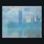 Claude Monet. Häuser des Parlaments London. Blau Poster<br><div class="desc">Claude Monet "Houses of Parliament,  London" Poster.</div>