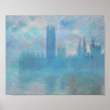 Claude Monet. Häuser des Parlaments London. Blau