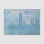 Claude Monet. Häuser des Parlaments London. Blau Seidenpapier<br><div class="desc">Claude Monet "Houses of Parliament,  London" Papiertücher.</div>
