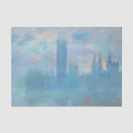 Claude Monet. Häuser des Parlaments London. Blau Seidenpapier