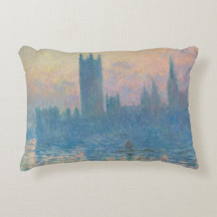 Claude Monet Häuser des Parlaments Sonnenuntergang Dekokissen