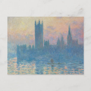 Claude Monet Häuser des Parlaments Sonnenuntergang Postkarte
